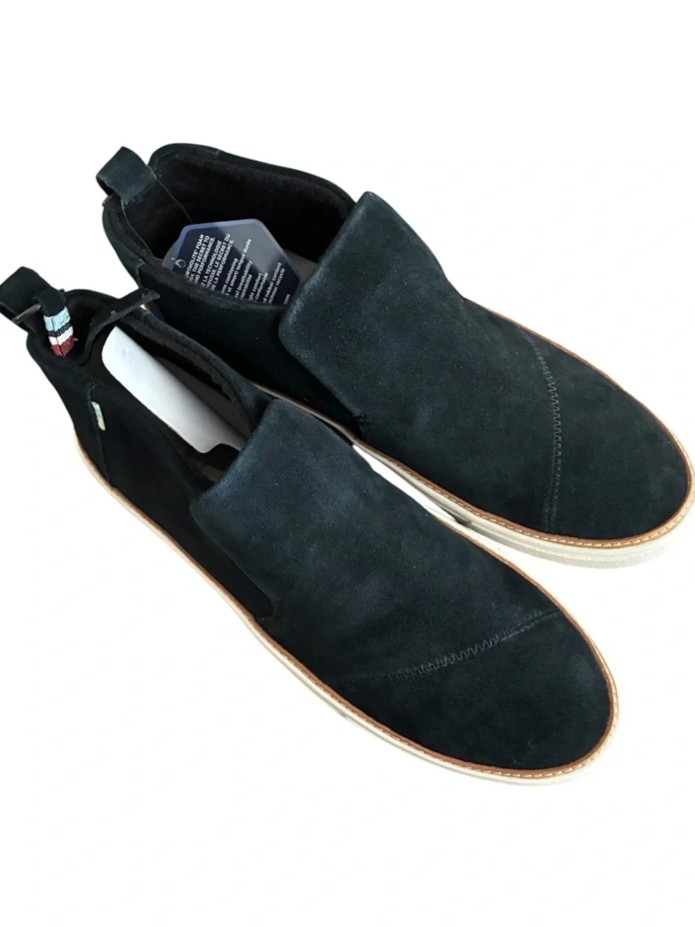 Toms NWT Paxton Black Suede Slip on Shoes 8.5